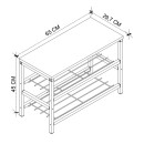 Παπουτσοθήκη Dalia Megapap 6 ζευγών μεταλλική - μελαμίνης χρώμα μαύρο - pine oak 65x30x45εκ.