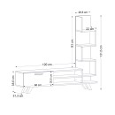 Έπιπλο τηλεόρασης Ceren Megapap χρώμα λευκό - cordoba 149,5x31x131,6εκ.