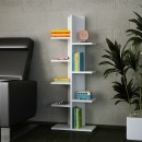 Βιβλιοθήκη Tree Megapap χρώμα λευκό 45x21,4x121,8εκ.