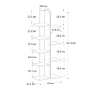 Βιβλιοθήκη Tree Megapap χρώμα λευκό 45x21,4x121,8εκ.