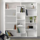 Βιβλιοθήκη Ample Megapap χρώμα λευκό 125x22x135,7εκ.