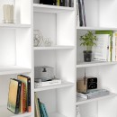 Βιβλιοθήκη Ample Megapap χρώμα λευκό 125x22x135,7εκ.