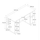 Γραφείο εργασίας Pontus Megapap χρώμα λευκό 145x60x74,4εκ.
