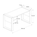 Γραφείο εργασίας Fernando Megapap χρώμα λευκό 158,4x60x72,2εκ.