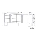 Μπουφές Ursula Megapap χρώμα καρυδί 180x40x77,6εκ.