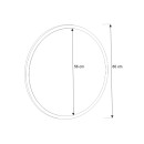 Καθρέπτης τοίχου Glob Μegapap χρώμα λευκό 59x2x59εκ.