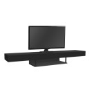Έπιπλο τηλεόρασης επιτοίχιο Albares Megapap με LED χρώμα μαύρο 150x29,6x22εκ.