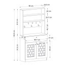 Έπιπλο κουζίνας Axel Megapap χρώμα λευκό 90x37x183,6εκ.