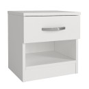 Κομοδίνο Lube Megapap χρώμα λευκό 40x28,2x40εκ.