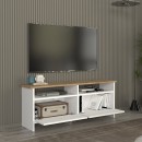 Έπιπλο τηλεόρασης Gradias Megapap χρώμα λευκό - sapphire oak 120x29,6x46,8εκ.