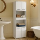 Ντουλάπι κουζίνας - μπάνιου Alvento Megapap χρώμα λευκό 60x42x180εκ.