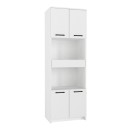 Ντουλάπι κουζίνας - μπάνιου Alvento Megapap χρώμα λευκό 60x42x180εκ.