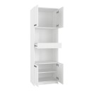 Ντουλάπι κουζίνας - μπάνιου Alvento Megapap χρώμα λευκό 60x42x180εκ.