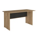 Γραφείο εργασίας Nika Megapap χρώμα sepet oak - ανθρακί 140x60x75εκ.