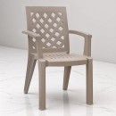 Πολυθρόνα πολυπροπυλενίου Kira Megapap χρώμα cappuccino 58x52x87εκ.