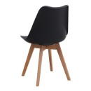 Σετ τραπεζαρία 5τμχ Bohema - Viva Megapap χρώμα ivory/sepet oak - μαύρο/φυσικό πόδι Ø90x77,7εκ.