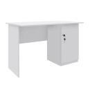 Γραφείο εργασίας με κλειδαριά Moto Megapap χρώμα λευκό 110x60x75εκ.