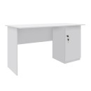 Γραφείο εργασίας με κλειδαριά Moto Megapap χρώμα λευκό 140x60x75εκ.