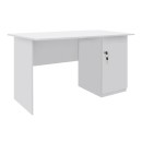 Γραφείο εργασίας με κλειδαριά Moto Megapap χρώμα λευκό 120x80x75εκ.