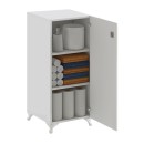 Ντουλάπι με κλειδαριά Zehra Megapap χρώμα λευκό 30x32x88εκ.