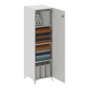 Ντουλάπι με κλειδαριά Zehra Megapap χρώμα λευκό 30x32x128εκ.