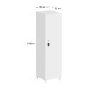 Ντουλάπι με κλειδαριά Zehra Megapap χρώμα λευκό 30x32x168εκ.