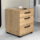 Κομοδίνο - Συρταριέρα γραφείου Roco Megapap χρώμα φυσικό οξιάς 40x39x57εκ.