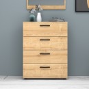 Συρταριέρα Velika Megapap χρώμα φυσικό οξιάς 73x44x96εκ.