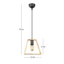 Φωτιστικό οροφής Tekli Megapap E27 ξύλινο μονόφωτο χρώμα φυσικό 23x3x70εκ.