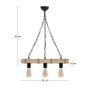 Φωτιστικό οροφής Vero Megapap E27 ξύλινο τρίφωτο χρώμα φυσικό 50x8x65εκ.