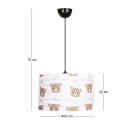 Φωτιστικό οροφής Tale Megapap E27 ύφασμα PVC μονόφωτο πολύχρωμο Ø33x70εκ.