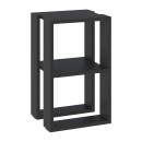 Κομοδίνο - Τραπεζάκι βοηθητικό Lonie Megapap χρώμα μαύρο 34x30x55εκ.