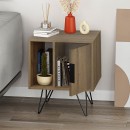 Κομοδίνο Glynn Megapap χρώμα ανοιχτό καρυδί 50,2x44,6x60εκ.