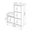 Παπουτσοθήκη Dude Megapap χρώμα ανοιχτό καρυδί 104,8x26x118,5εκ.