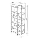 Βιβλιοθήκη Dusan Megapap χρώμα sepet oak 87,5x30x175εκ.