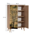 Παπουτσοθήκη - Ντουλάπι Soho Megapap χρώμα sonoma 80x36x127εκ.