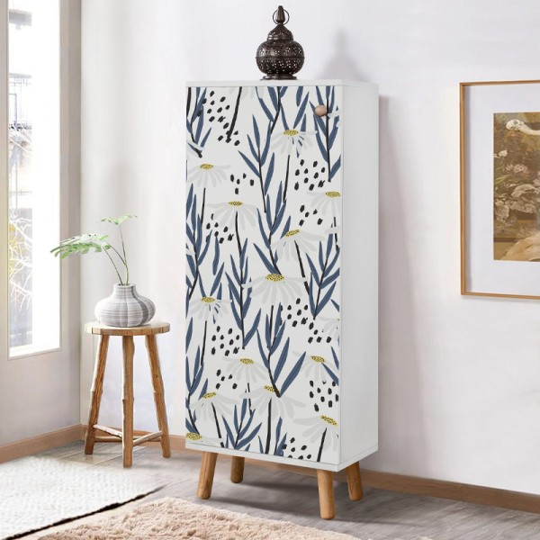 Ντουλάπι κουζίνας/μπάνιου - Παπουτσοθήκη Assiri Megapap χρώμα λευκό 50x38x135εκ.