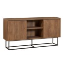 Μπουφές Amedeo Megapap χρώμα καρυδί 140x36x72εκ.