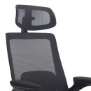 Καρέκλα γραφείου διευθυντική Belora Megapap με ύφασμα Mesh χρώμα μαύρο 63,5x62x117/127εκ.