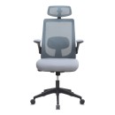 Καρέκλα γραφείου διευθυντική Belora Megapap με ύφασμα Mesh χρώμα γκρι 63,5x62x117/127εκ.