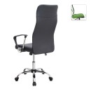 Καρέκλα γραφείου Novaro Megapap από τεχνόδερμα χρώμα μαύρο 61x68x111/121εκ.