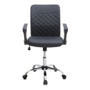 Καρέκλα γραφείου Avelon Megapap από τεχνόδερμα χρώμα μαύρο 60x56x94/103εκ.