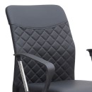 Καρέκλα γραφείου Avelon Megapap από τεχνόδερμα χρώμα μαύρο 60x56x94/103εκ.