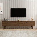 Έπιπλο τηλεόρασης Paris Megapap χρώμα καρυδί 160x25x35εκ.