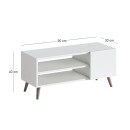 Έπιπλο τηλεόρασης Parma Megapap χρώμα λευκό 90x30x40εκ.