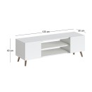 Έπιπλο τηλεόρασης Etna Megapap χρώμα λευκό 120x30x45εκ.