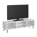 Έπιπλο τηλεόρασης Loren Megapap χρώμα λευκό 120x30x40εκ.