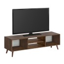 Έπιπλο τηλεόρασης Loren Megapap χρώμα καρυδί 120x30x40εκ.