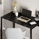 Γραφείο εργασίας Inna Megapap χρώμα μαύρο εφέ μαρμάρου 100x60x75εκ.