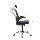 Καρέκλα γραφείου διευθυντική Falcon Megapap με ύφασμα Mesh χρώμα μαύρο 68x65x119/129εκ.